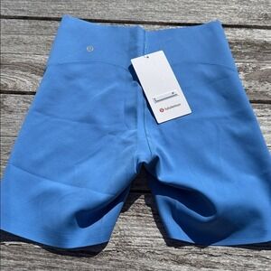 Lululemon Glow Up Super-High-Rise Short 6" Pool Party blue size 8 NWT